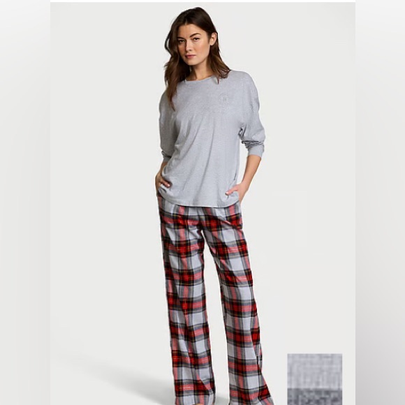 Gray and Red Plaid VS Pajamas - Picture 1 of 2